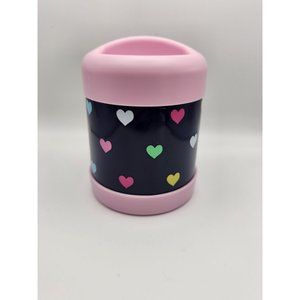 Pottery Barn Kids Mackenzie Navy Pink Multi-Heart Hot/Cold Thermos 10oz